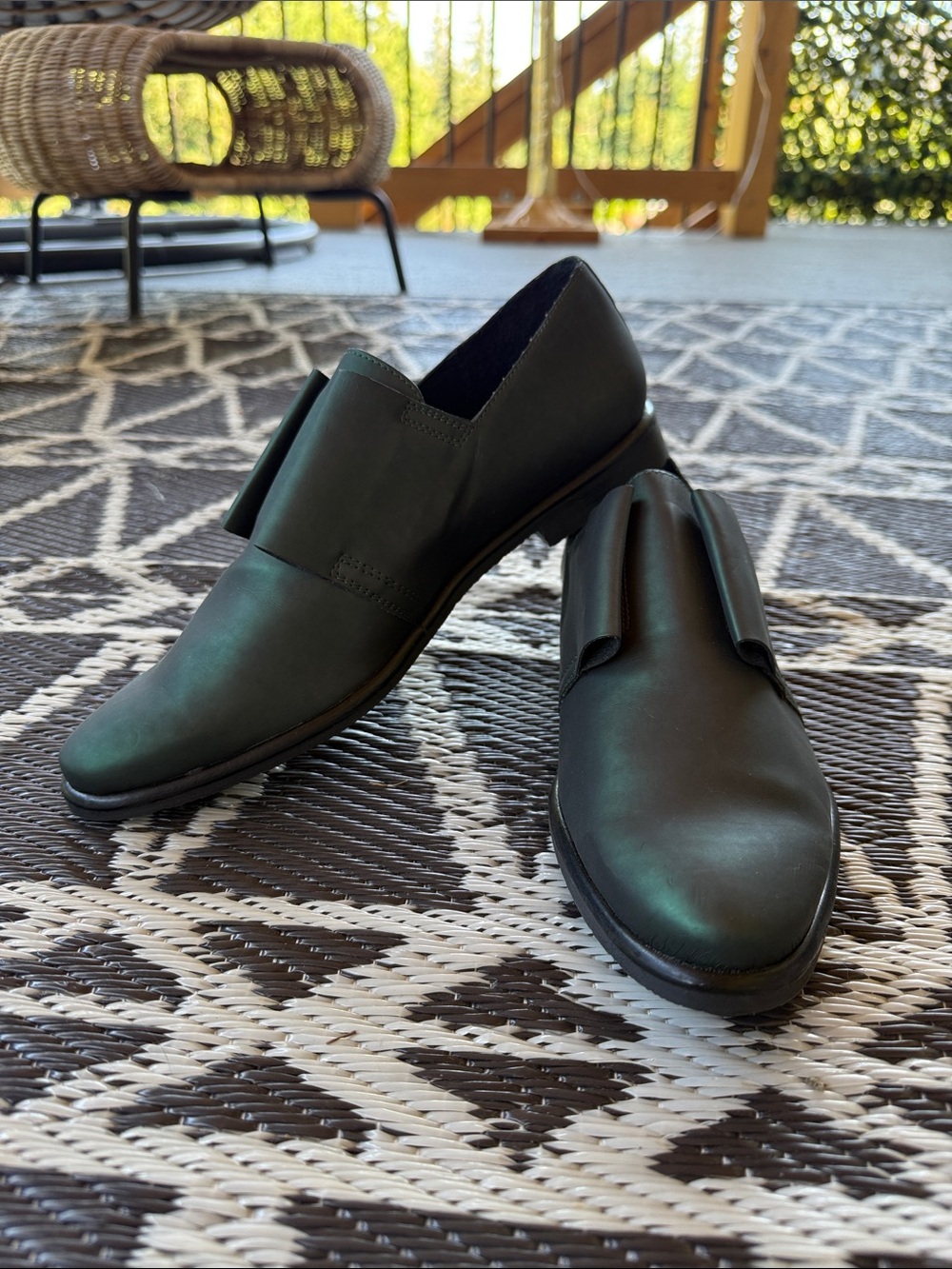 * NWOT*Miista London | Fiona Shimmery Teal Oxford Brogues